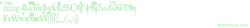 Шрифт Orthodox – зелёные шрифты на белом фоне