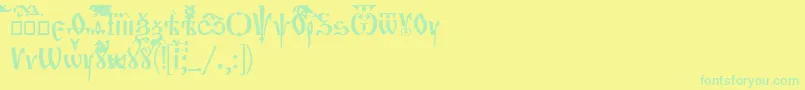 Orthodox Font – Green Fonts on Yellow Background