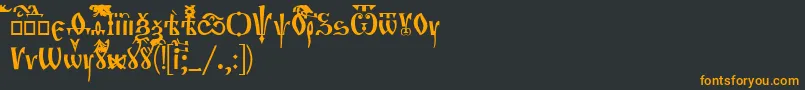 Orthodox-fontti – oranssit fontit mustalla taustalla