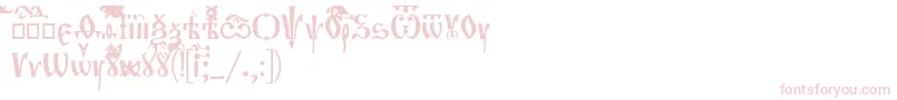 Orthodox-fontti – vaaleanpunaiset fontit valkoisella taustalla