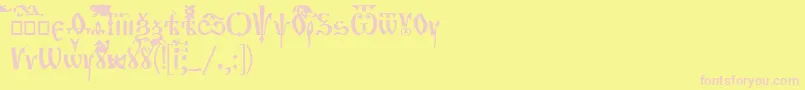 Orthodox-fontti – vaaleanpunaiset fontit keltaisella taustalla