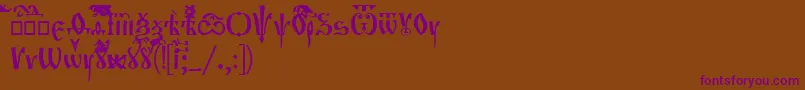 Orthodox Font – Purple Fonts on Brown Background
