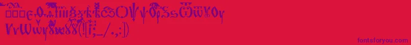 Шрифт Orthodox – фиолетовые шрифты на красном фоне