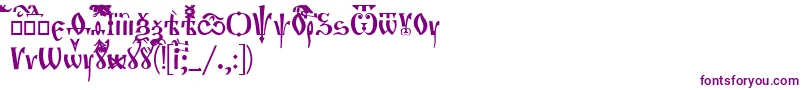 Шрифт Orthodox – фиолетовые шрифты на белом фоне