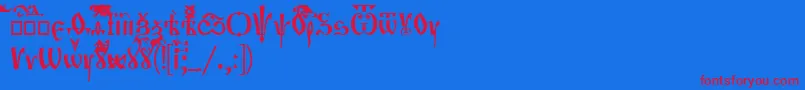 Orthodox Font – Red Fonts on Blue Background