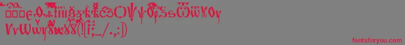 フォントOrthodox – 赤い文字の灰色の背景