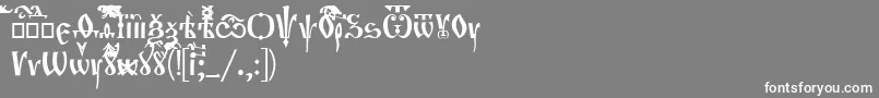 Czcionka Orthodox – białe czcionki na szarym tle