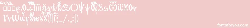 Шрифт Orthodox – белые шрифты на розовом фоне