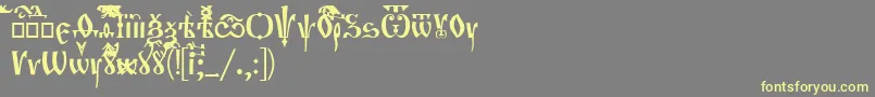 Orthodox-fontti – keltaiset fontit harmaalla taustalla