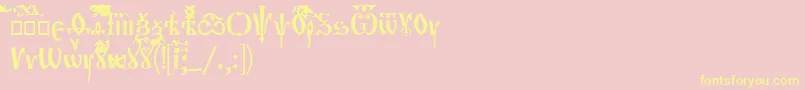 Orthodox Font – Yellow Fonts on Pink Background