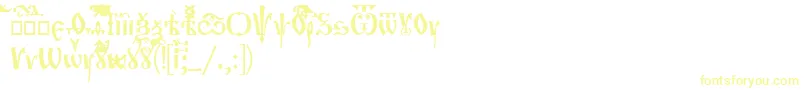 Шрифт Orthodox – жёлтые шрифты на белом фоне