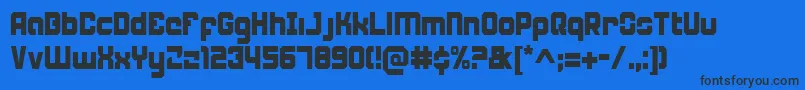 Weaponeerc Font – Black Fonts on Blue Background