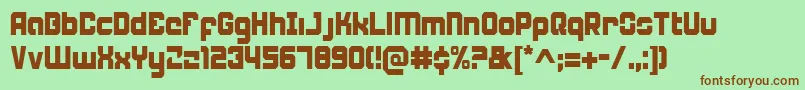 Weaponeerc Font – Brown Fonts on Green Background