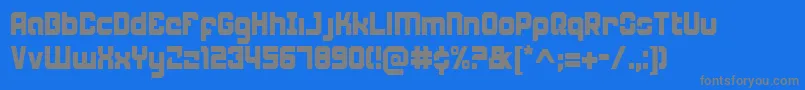 フォントWeaponeerc – 青い背景に灰色の文字