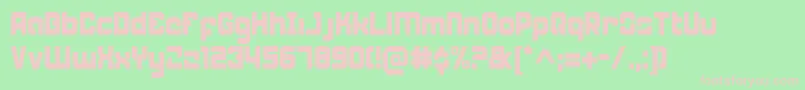 Weaponeerc Font – Pink Fonts on Green Background