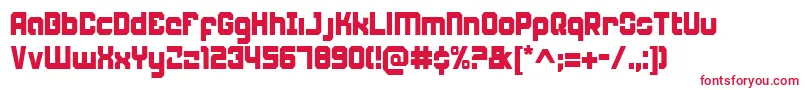 フォントWeaponeerc – 白い背景に赤い文字