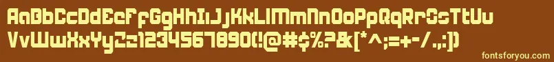 Weaponeerc Font – Yellow Fonts on Brown Background