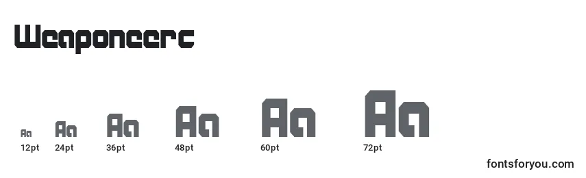 Weaponeerc Font Sizes