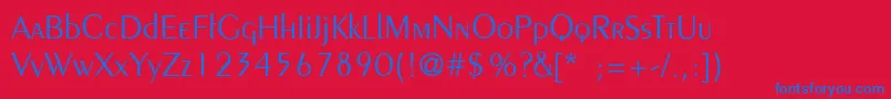 PeignotLightThin Font – Blue Fonts on Red Background