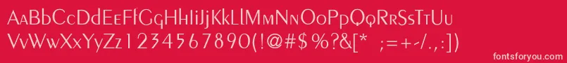 PeignotLightThin Font – Pink Fonts on Red Background