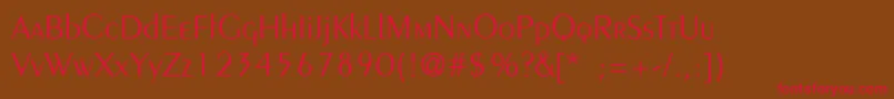 PeignotLightThin Font – Red Fonts on Brown Background