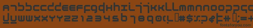 フォントAtmosphereBold – 黒い文字が茶色の背景にあります
