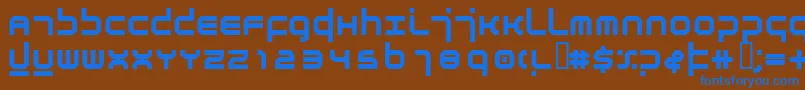 AtmosphereBold-fontti – siniset fontit ruskealla taustalla