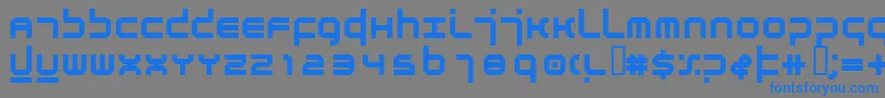 AtmosphereBold-Schriftart – Blaue Schriften auf grauem Hintergrund