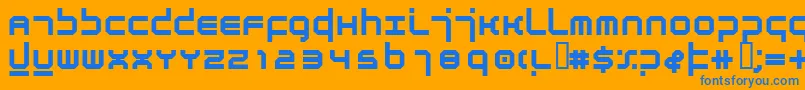 AtmosphereBold-fontti – siniset fontit oranssilla taustalla