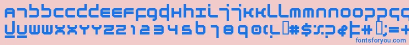 フォントAtmosphereBold – ピンクの背景に青い文字