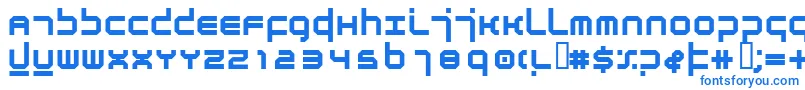 AtmosphereBold-Schriftart – Blaue Schriften auf weißem Hintergrund