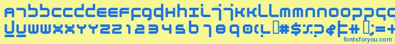 AtmosphereBold Font – Blue Fonts on Yellow Background