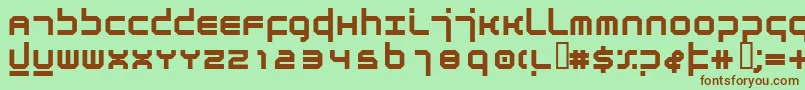 Шрифт AtmosphereBold – коричневые шрифты на зелёном фоне