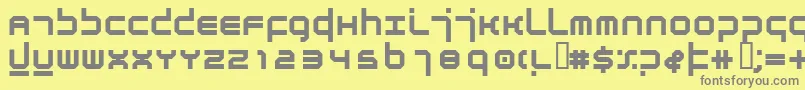 AtmosphereBold-Schriftart – Graue Schriften auf gelbem Hintergrund