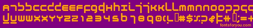 Шрифт AtmosphereBold – оранжевые шрифты на фиолетовом фоне