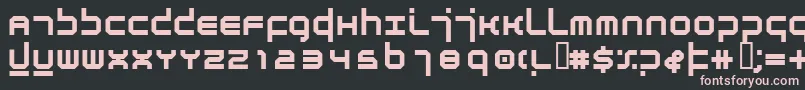 AtmosphereBold-fontti – vaaleanpunaiset fontit mustalla taustalla