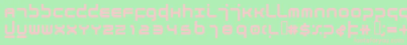 Fonte AtmosphereBold – fontes rosa em um fundo verde