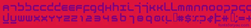 Шрифт AtmosphereBold – фиолетовые шрифты на красном фоне