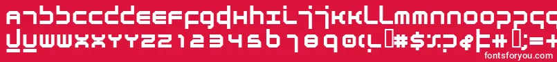 Fonte AtmosphereBold – fontes brancas em um fundo vermelho