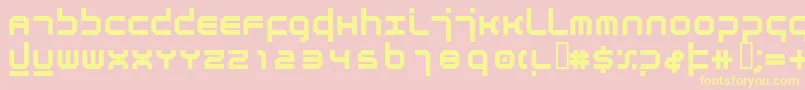 フォントAtmosphereBold – 黄色のフォント、ピンクの背景