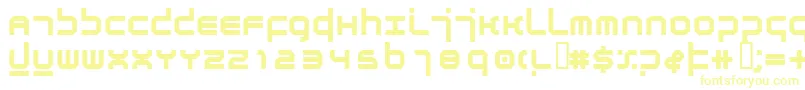 Шрифт AtmosphereBold – жёлтые шрифты на белом фоне