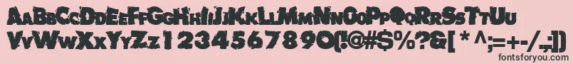 Badlychipped66Bold Font – Black Fonts on Pink Background