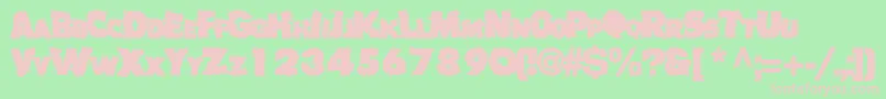 Badlychipped66Bold Font – Pink Fonts on Green Background