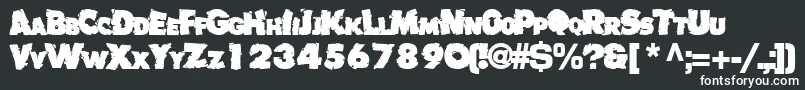 Шрифт Badlychipped66Bold – белые шрифты
