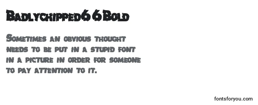 Review of the Badlychipped66Bold Font