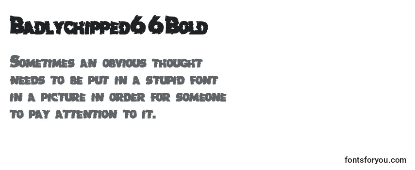 Schriftart Badlychipped66Bold