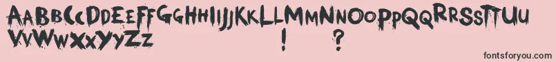 KerberosFang Font – Black Fonts on Pink Background