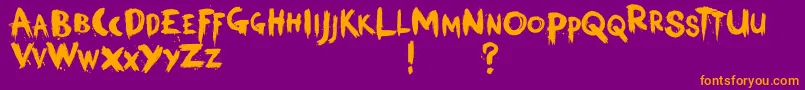 KerberosFang Font – Orange Fonts on Purple Background