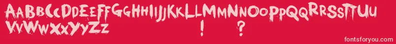 KerberosFang Font – Pink Fonts on Red Background