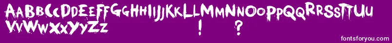 KerberosFang Font – White Fonts on Purple Background